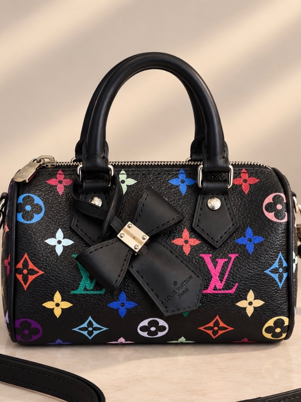 Black multicolor crossbody